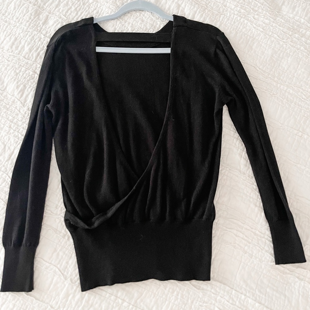 NWOT PACT Apparel Organic Cotton Open-Back Crewneck Sweater